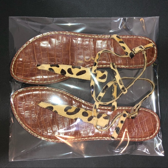 Sold!Sam Edelman Gigi Leopard-Print Calf Hair Sand - Picture 8 of 14